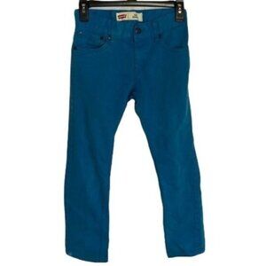 511 kids levi's Strauss blue jeans skinny blue pockets zipper size kids 10 READ